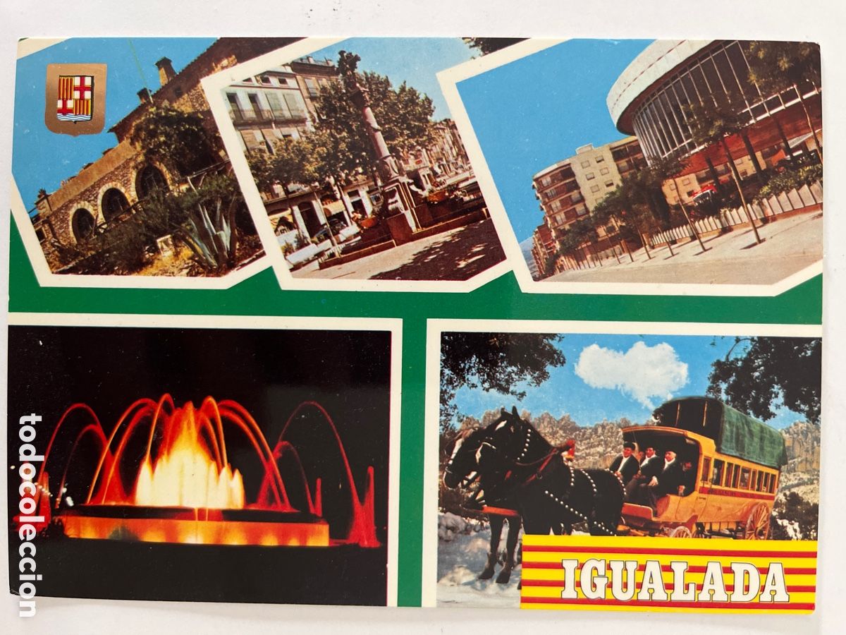 Postales: POSTAL. Igualada. Vives i Vidal. Pla&ccedil;a de la Creu. Traginers.