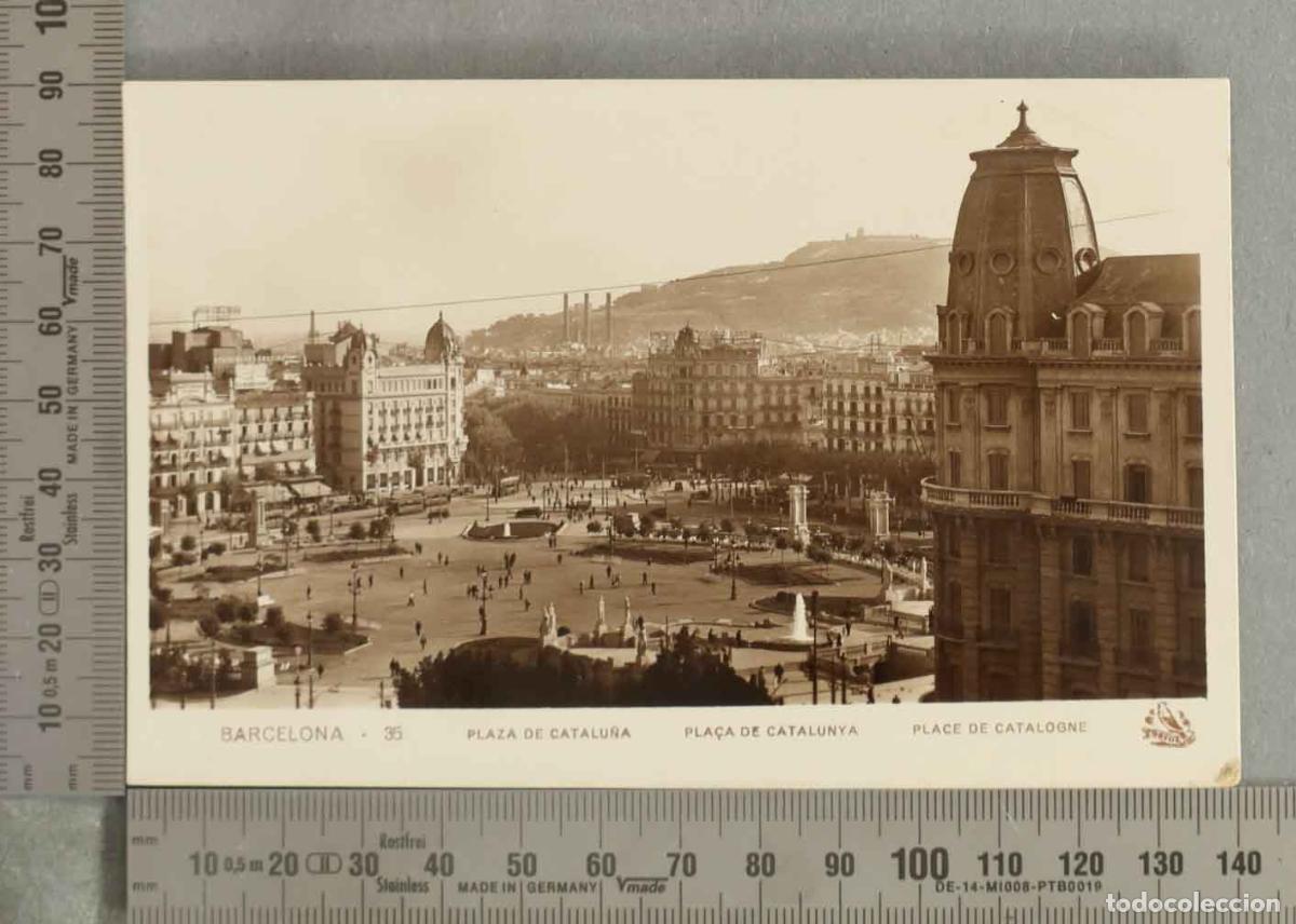 Postales: POSTAL. Barcelona - Plaza de Catalu&ntilde;a - Hotel Col&oacute;n