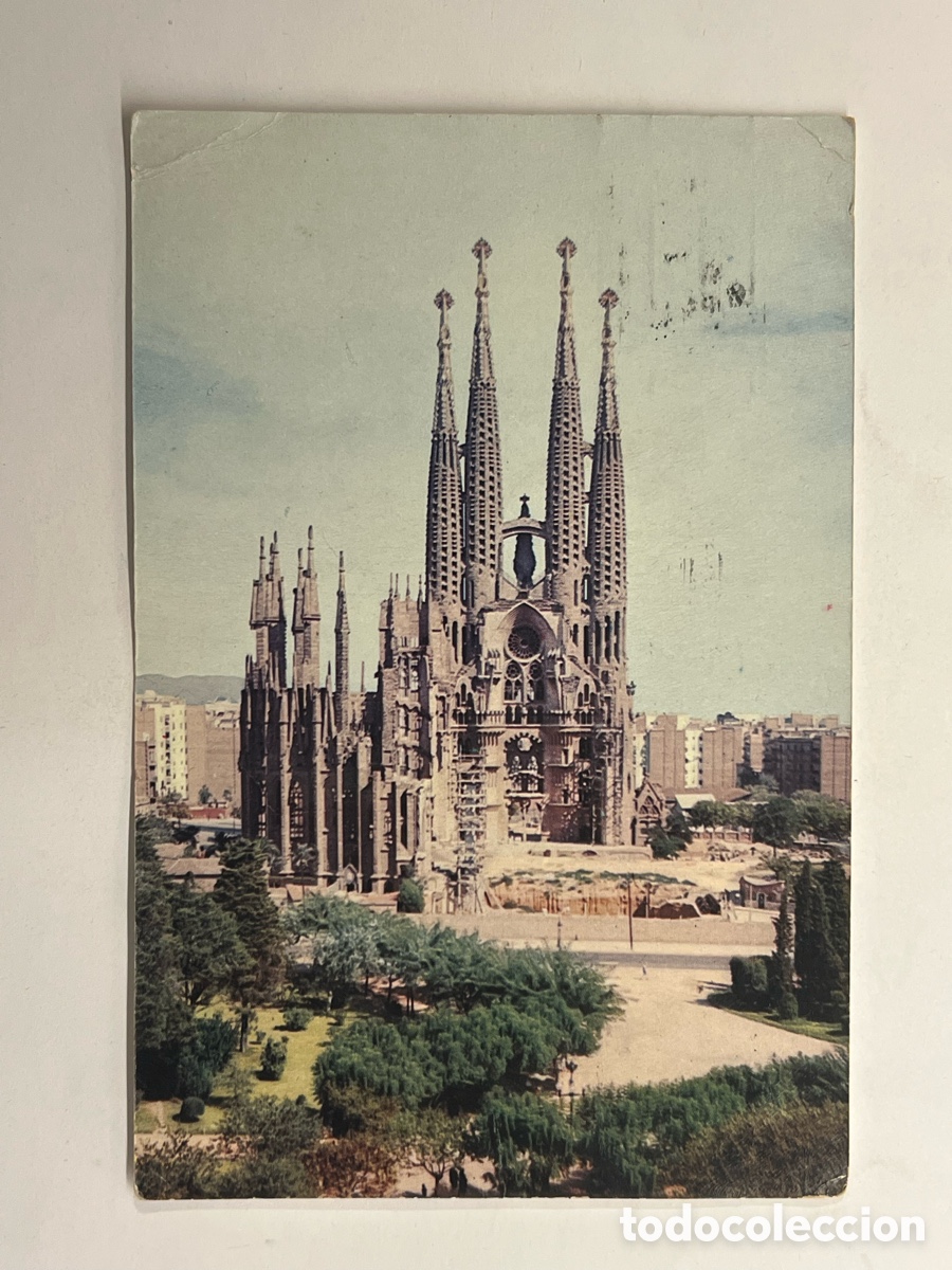 Postales: BARCELONA. Postal No.3, Templo Expiatorio de la Sagrada Familia . Zerkowitz (a.1956) circulada