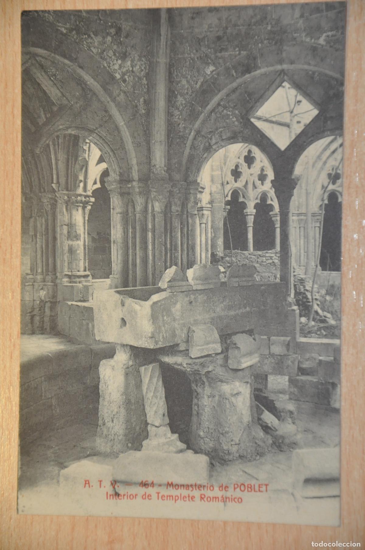 Postkarten: postal monasterio de poblet, interior de templete romanico, atv 464