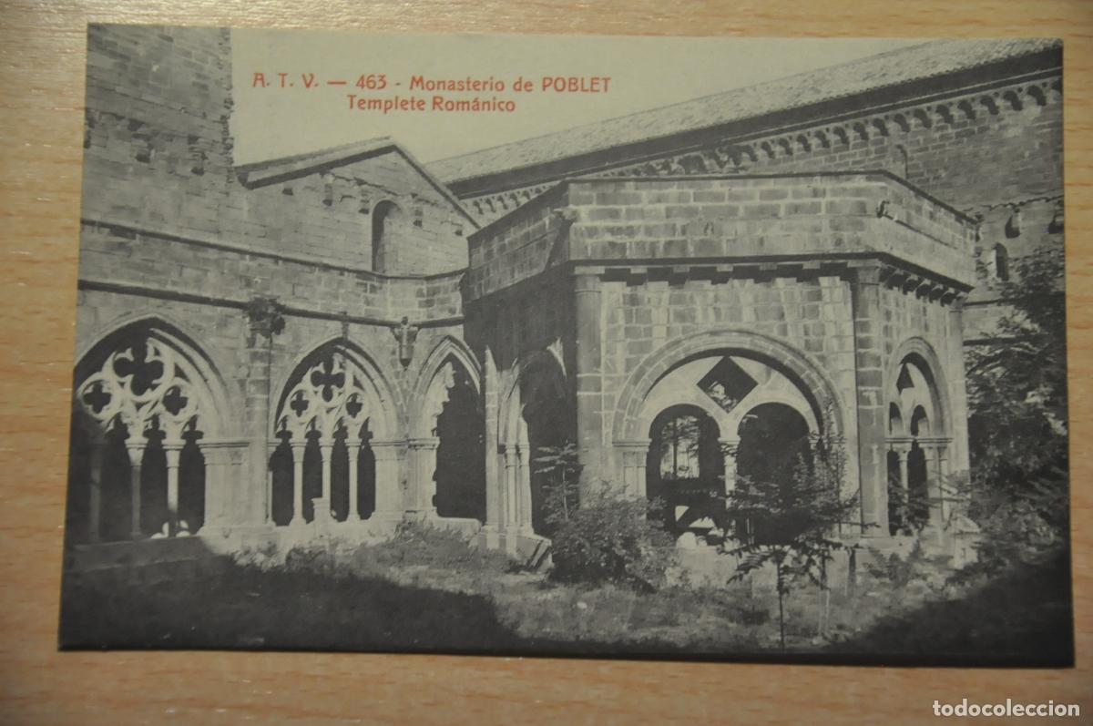Postales: postal monasterio de poblet, templete romanico, atv 463