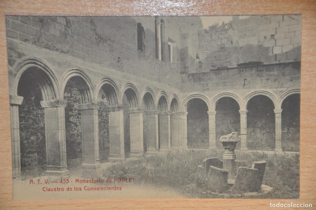 Postales: postal monasterio de poblet, claustro de los convalecientes, atv 453