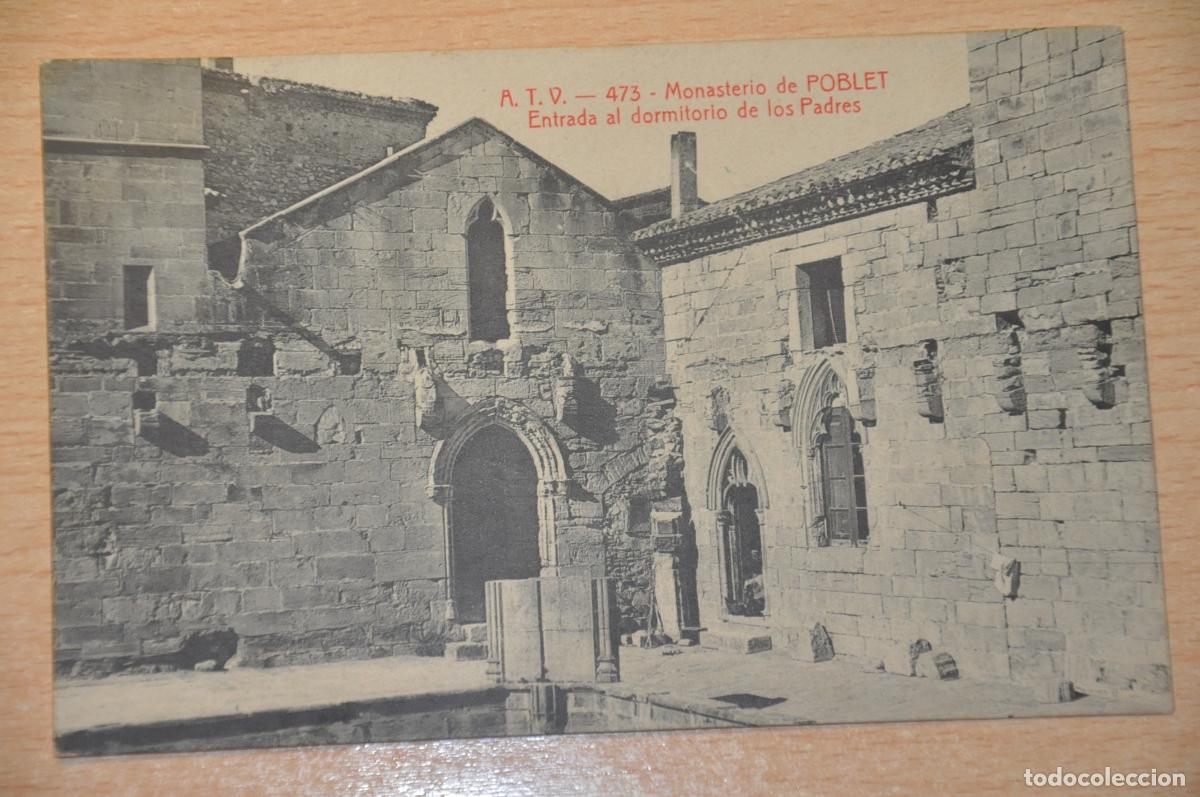 Postales: postal monasterio de poblet, entrada al dormitorio de los padres, atv 473