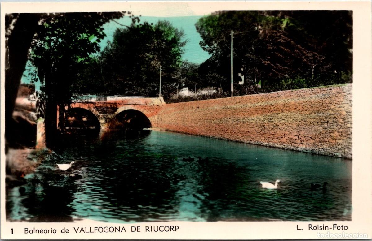 Postales: Balneario de Vallfogona de Riucorp - Roisin 1 - Coloreada - 139x89mm