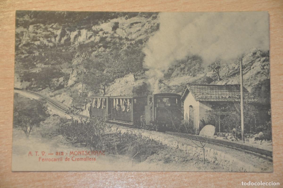 Postales: postal montserrat, ferrocarril de cremallera, atv 312