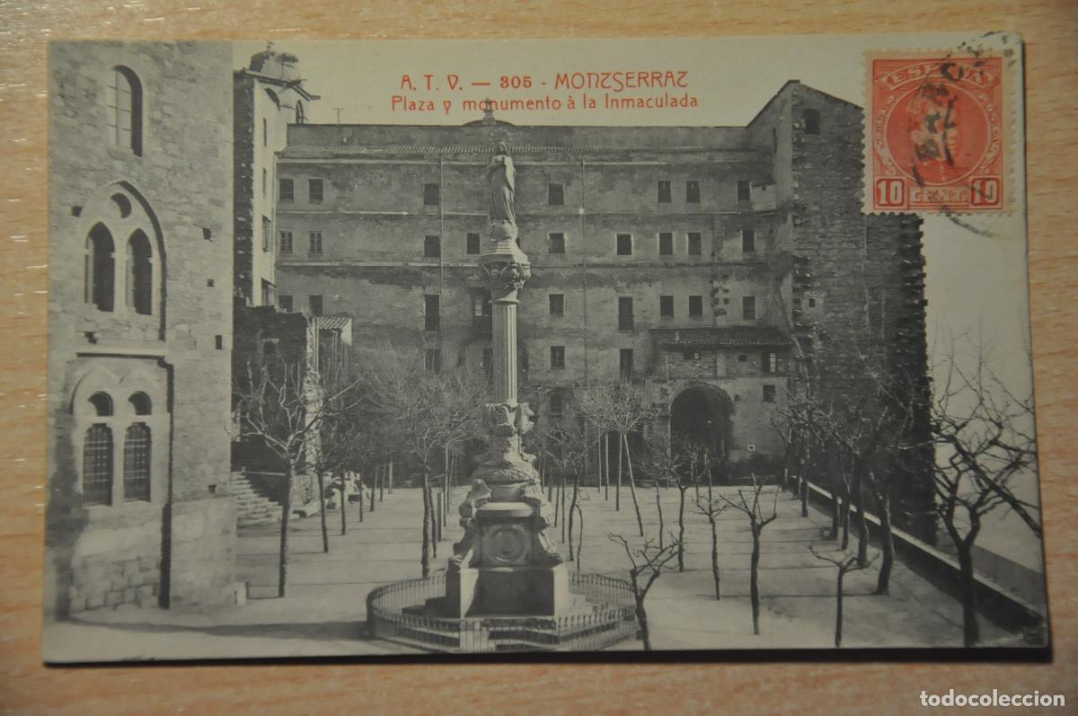 Postales: postal montserrat, plaza y monumento a la inmaculada, atv 305