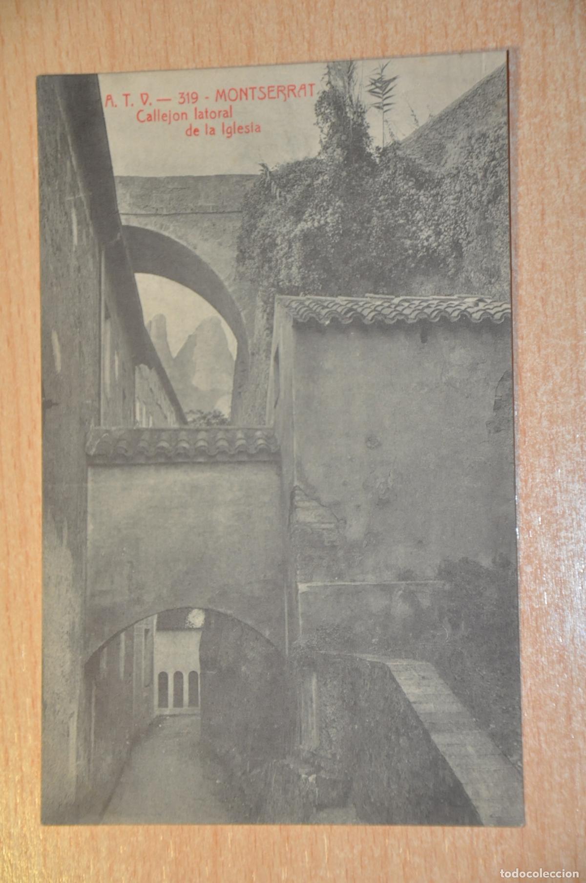 Postales: postal montserrat, callejon latoral de la iglesia, atv 319