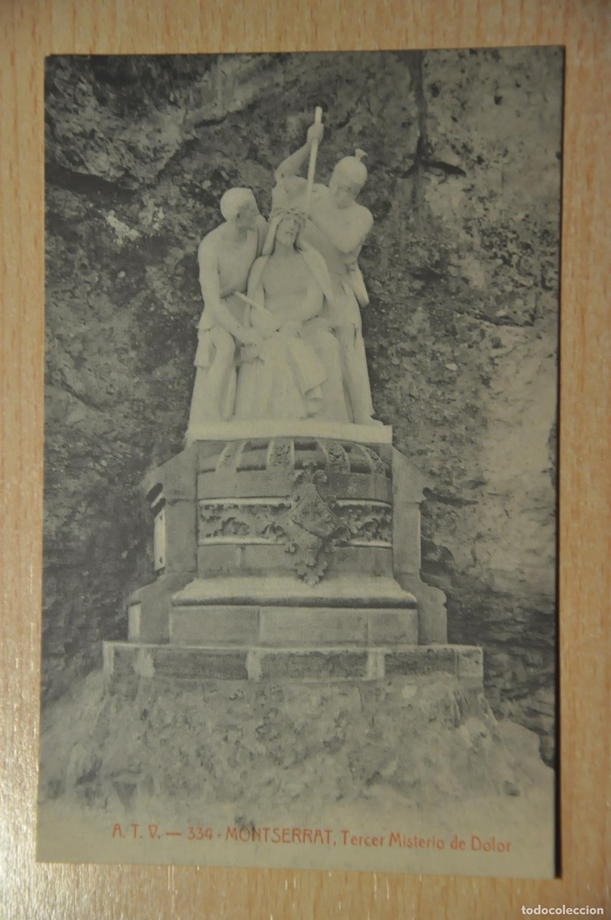 Postales: postal montserrat, tercer misterio de dolor, atv 334