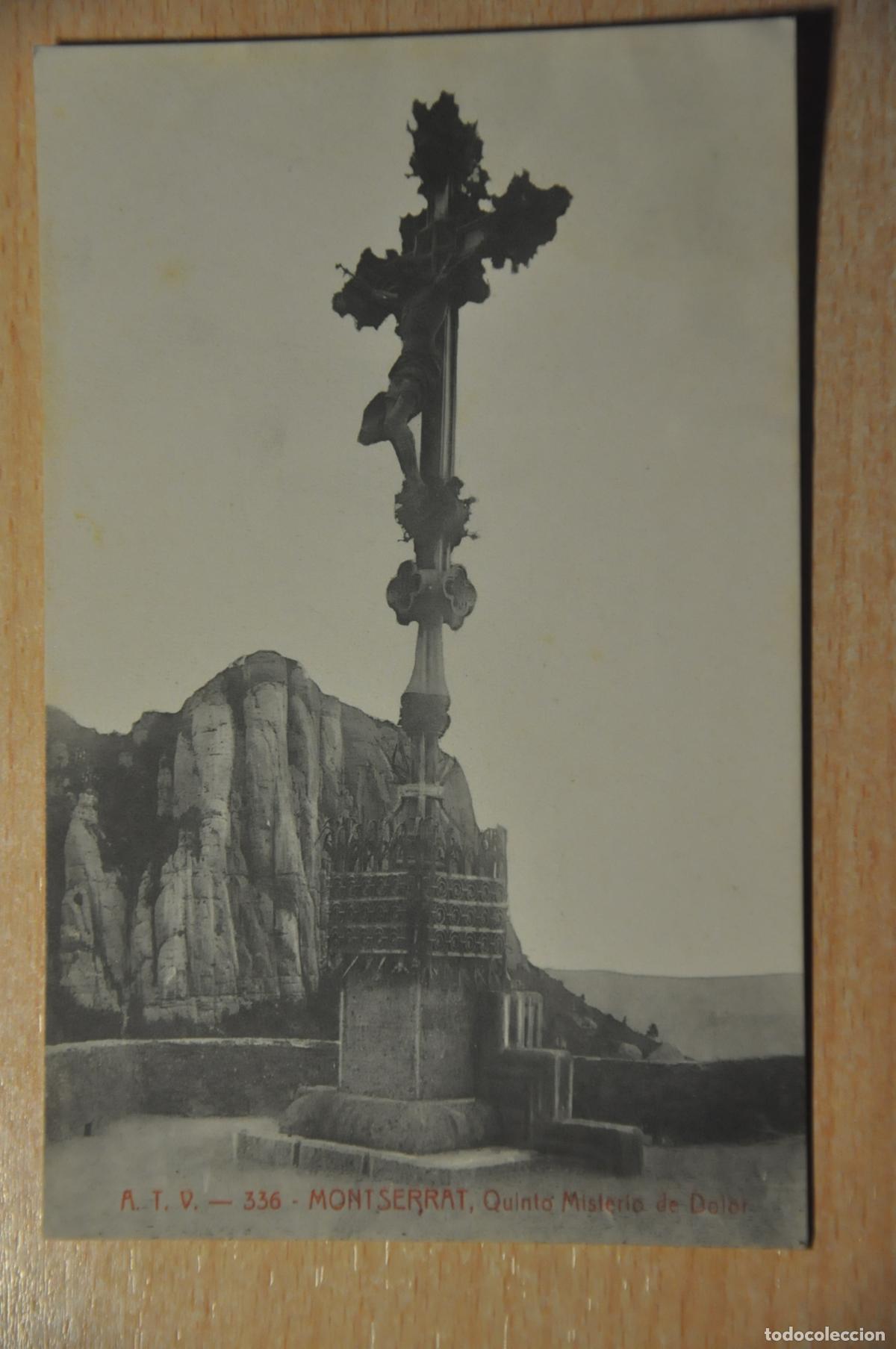 Postales: postal montserrat, quinto misterio de dolor, atv 336
