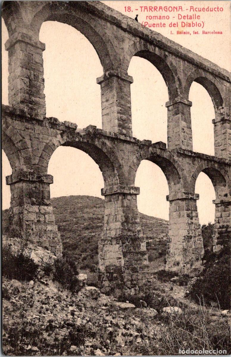 Postales: Tarragona - Acueducto romano - Detalle (Puente del Diablo) - Roisin 18 -Gabriel Gibert - 140x90mm