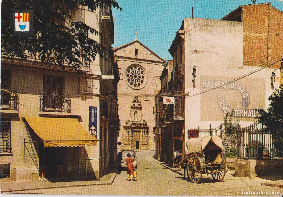 Postales: CALDAS DE MONTBUY, FA&Ccedil;ANA DE L'ESGLESIA PARROQUIAL &ndash; ESCRITA