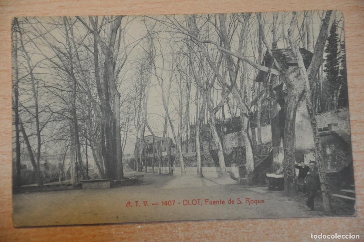 Postales: postal olot, fuente de s.roque, atv 1407