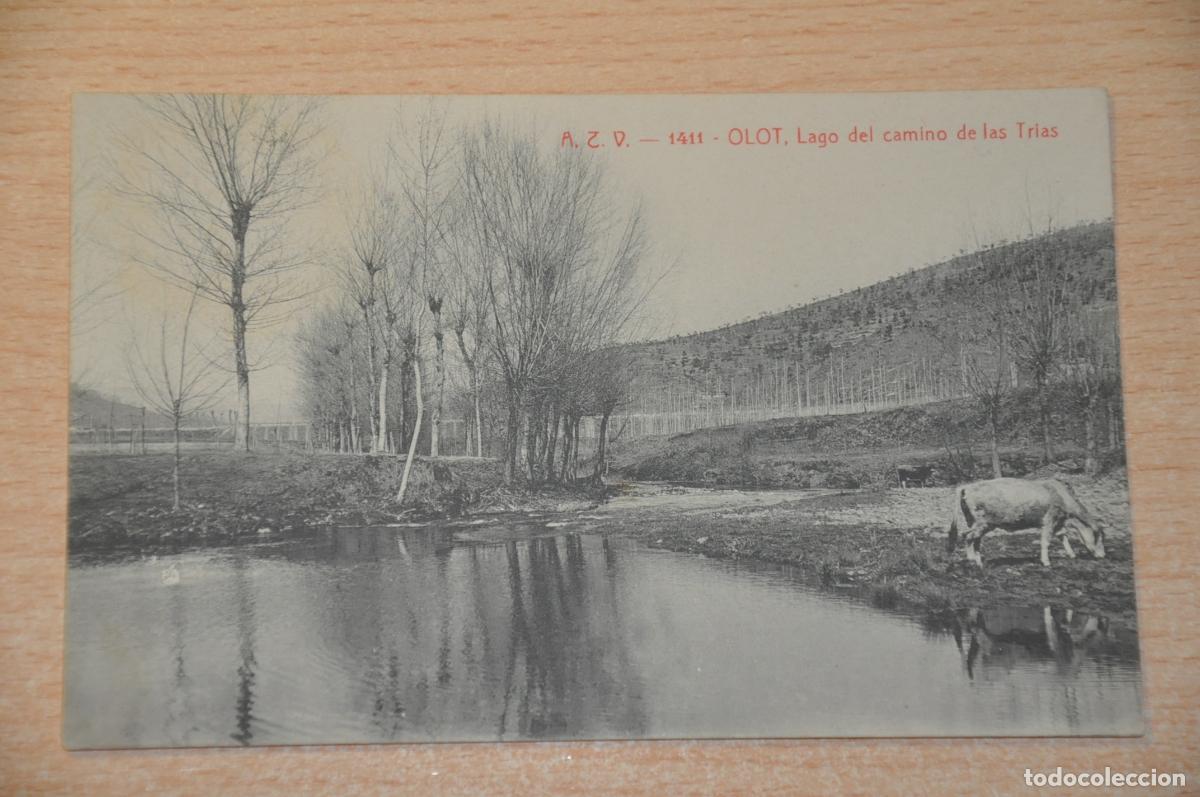 Postales: postal olot, lago del camino de las trias, atv 1411