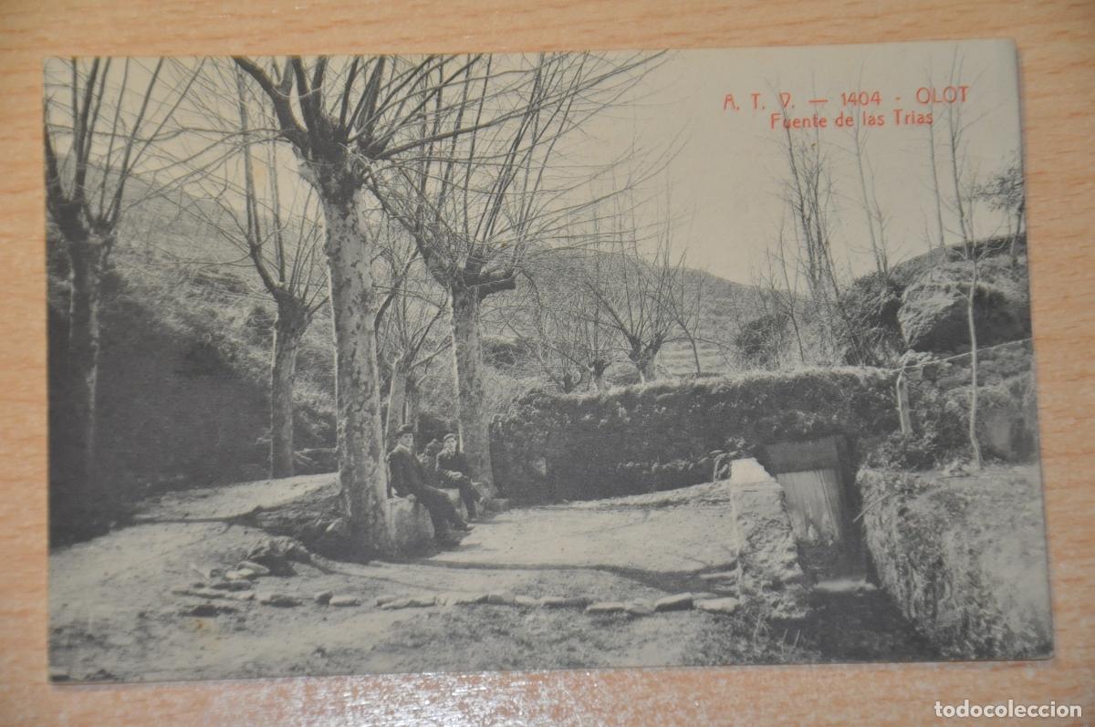 Postales: postal olot, fuente de las trias, atv 1404