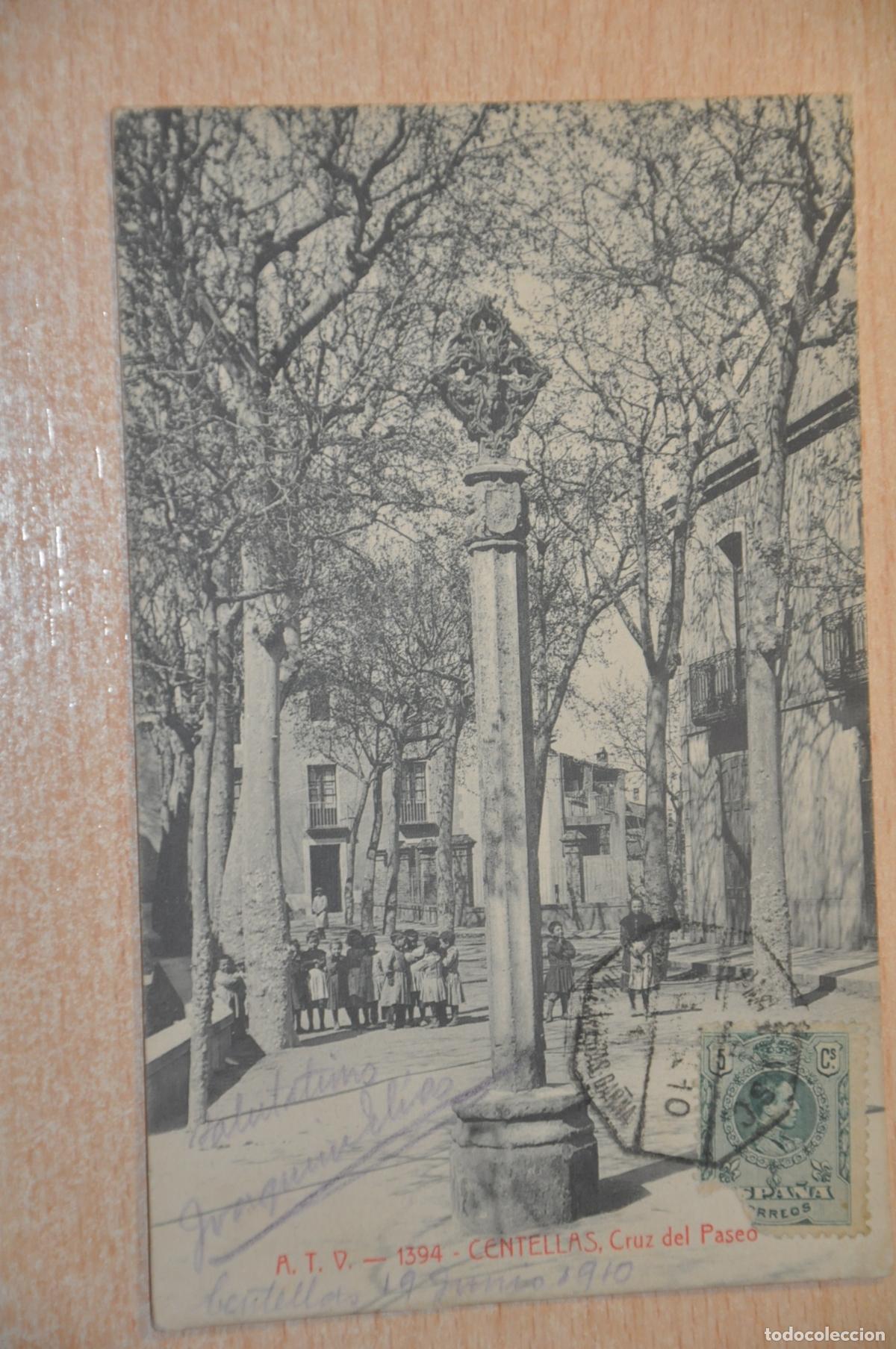 Postales: postal centellas, cruz del paseo, atv 1394