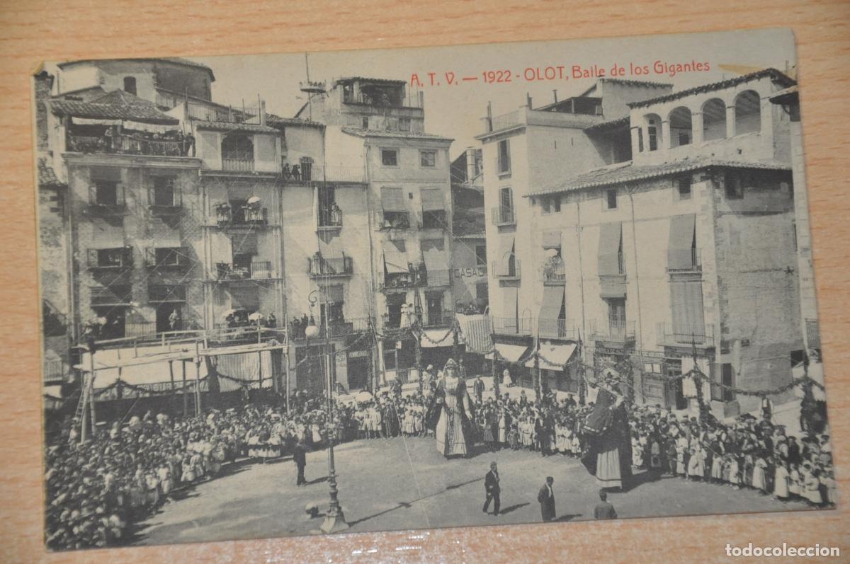Postales: postal olot, baile de los gigantes, atv 1922