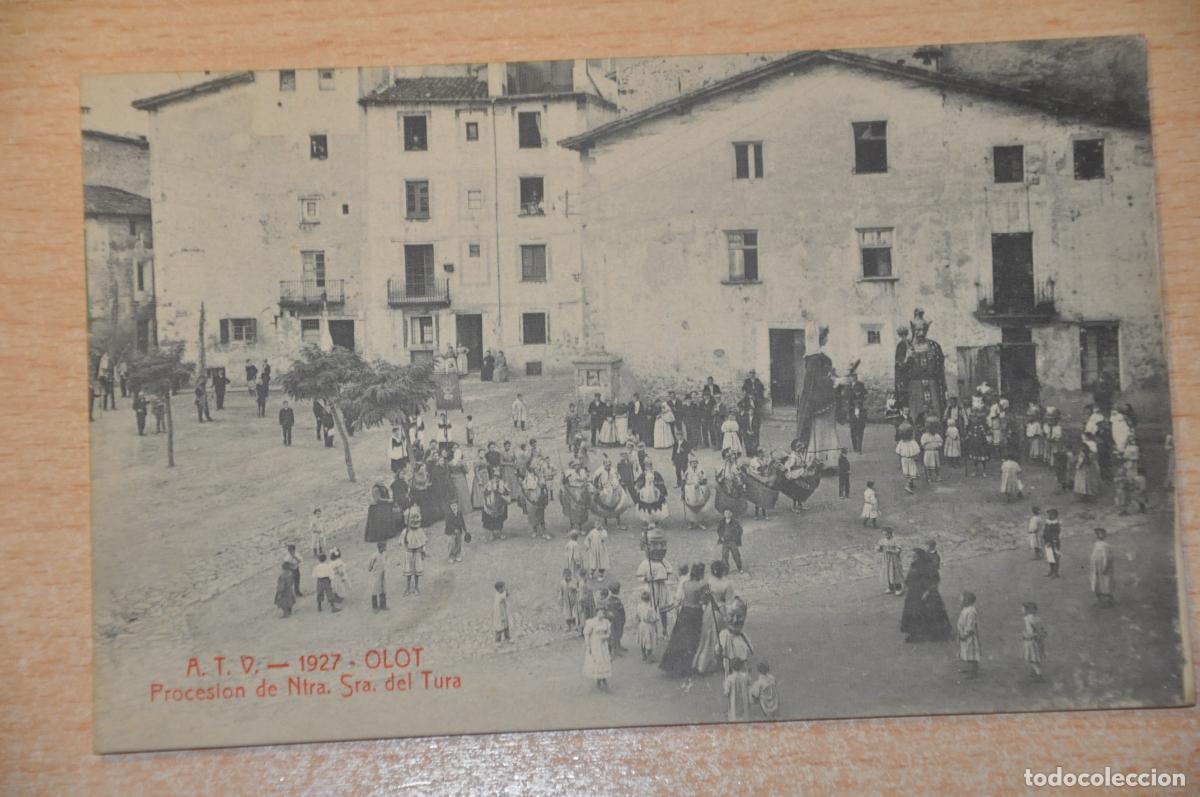 Postales: postal olot, procesion de ntra. sra. del tura, atv 1927