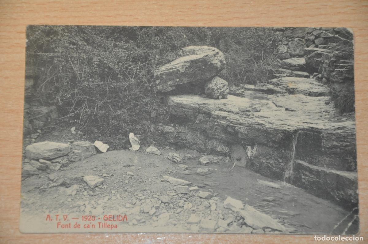 Postales: postal gelida, font de ca&acute;n tillepa, atv 1920