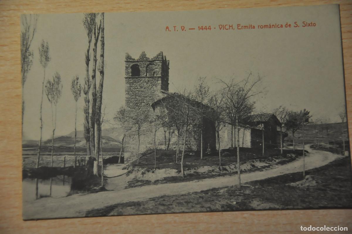 Postales: postal vich, vic, ermita romanica de s. sixto, atv 1444