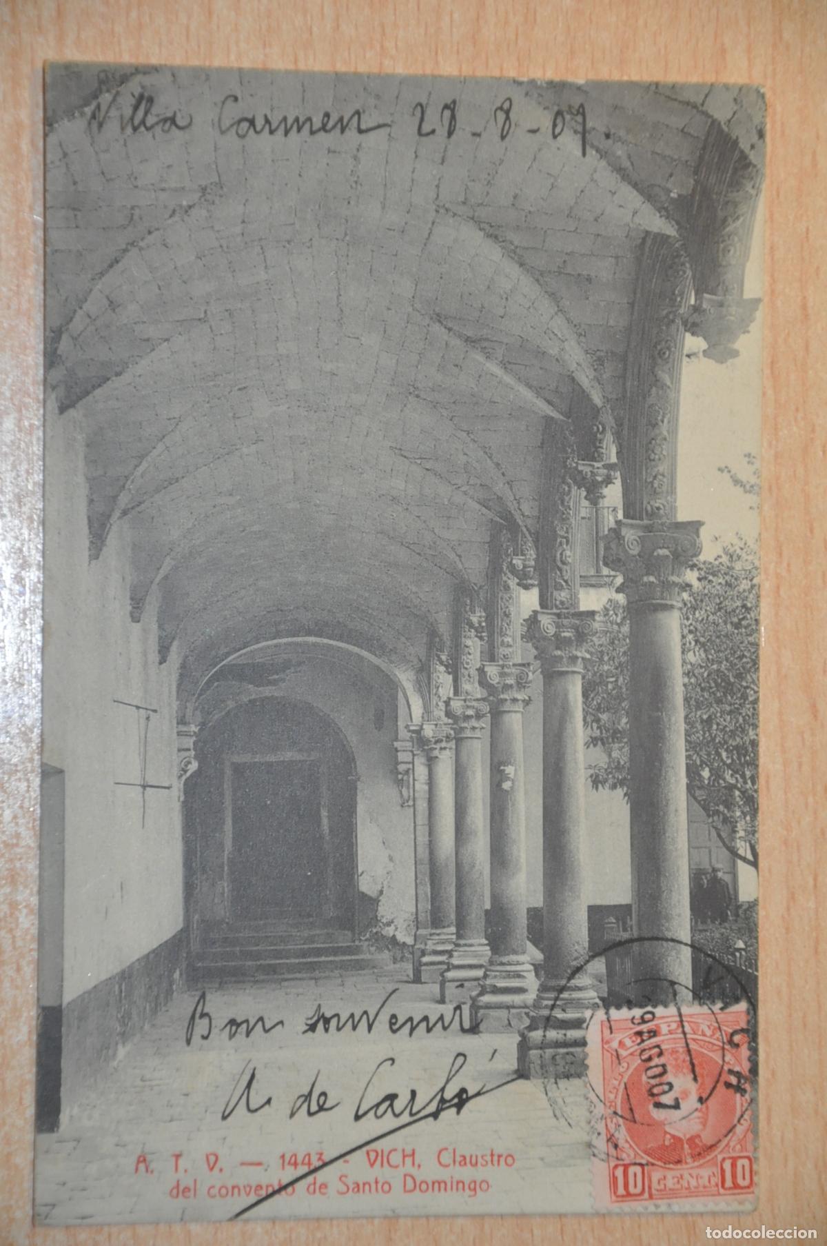 Postales: postal vich, vic, claustro del convento de santo domingo, atv 1443
