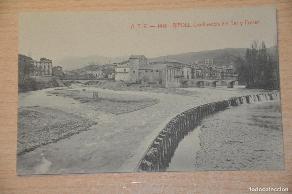Postales: postal ripoll, confluencia del ter y frezer, atv 1418