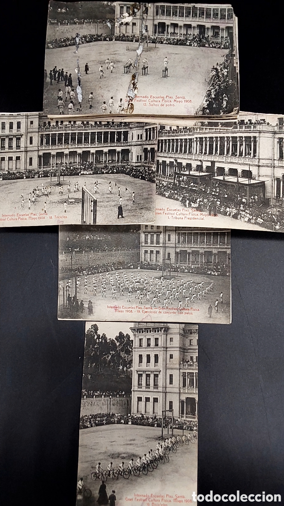 Postales: Internado Escuela P&iacute;as de Sarria ( Barcelona ) Mayo de 1908 &rdquo; Gran festival de cultura f&iacute;sica &rdquo;