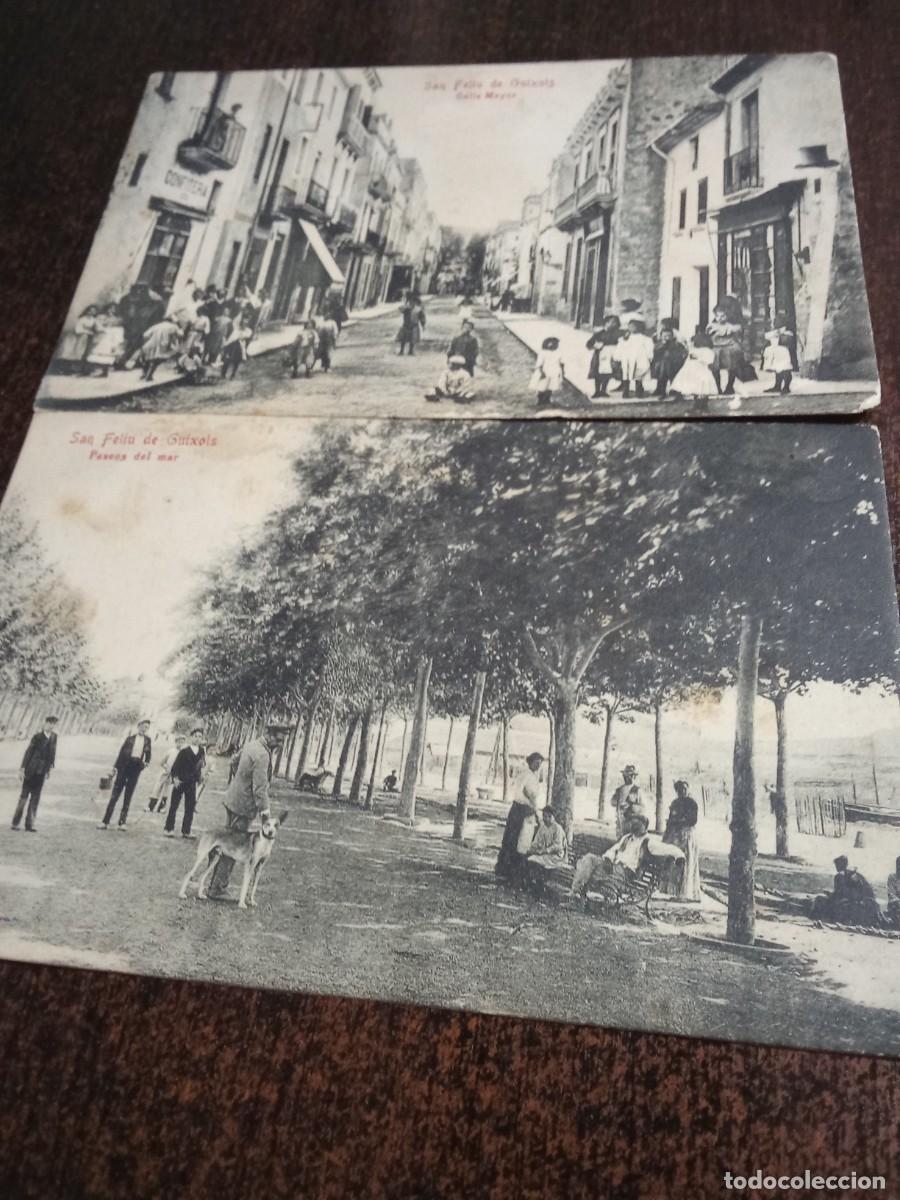 Postales: San Feliu de Guixols.Calle Mayor y Paseos del mar.