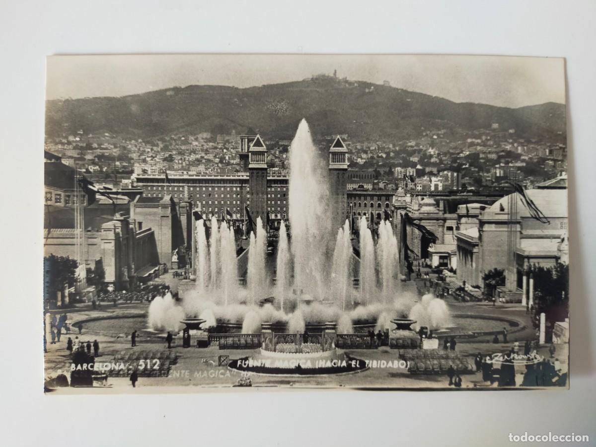 Postales: Tarjeta Postal BARCELONA: Fuente M&aacute;gica (Hacia el Tibidabo) - Foto: Zerkowitz