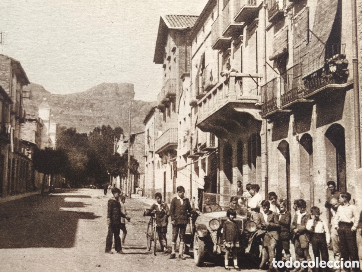 Postales: POBLA DE SEGUR AVINGUDA VERDAGUER POSTAL ANIMADA FOTOTIPIA FOT. SILVI GORD&Oacute; LLEIDA C. 1915