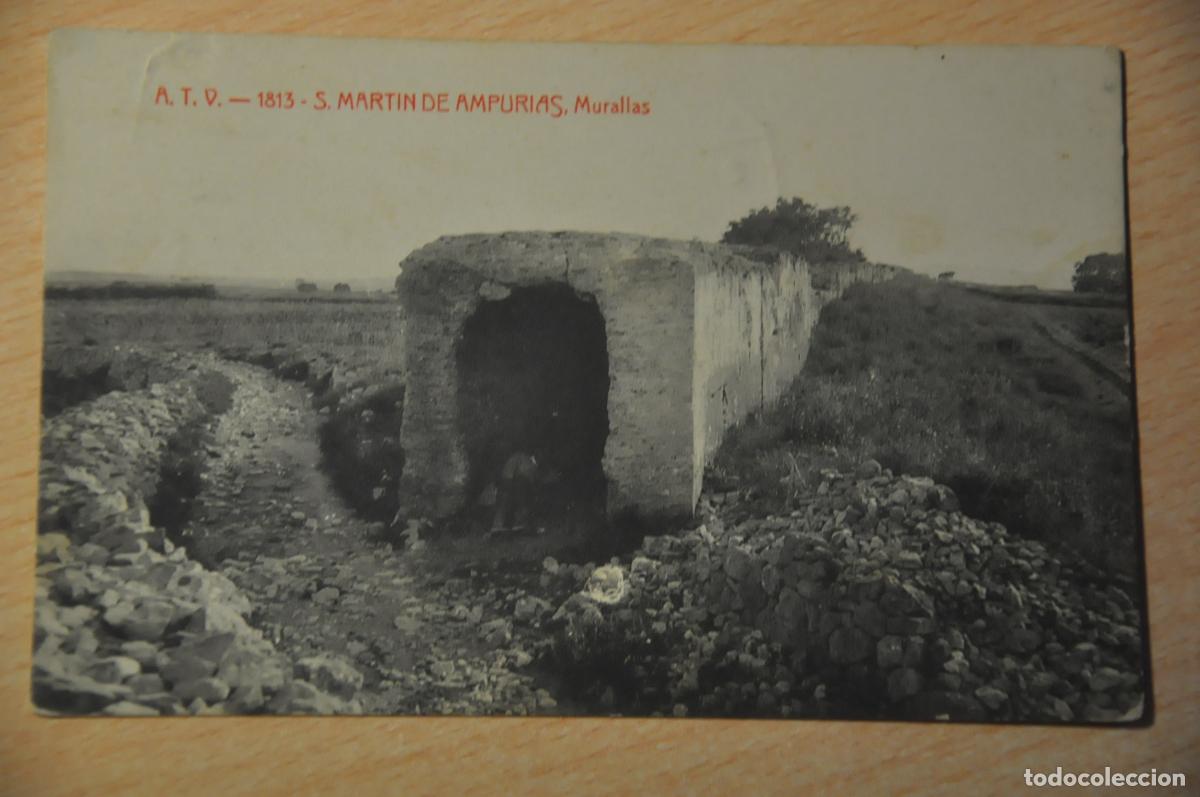 Postales: postal s.martin de ampurias, murallas, atv 1813