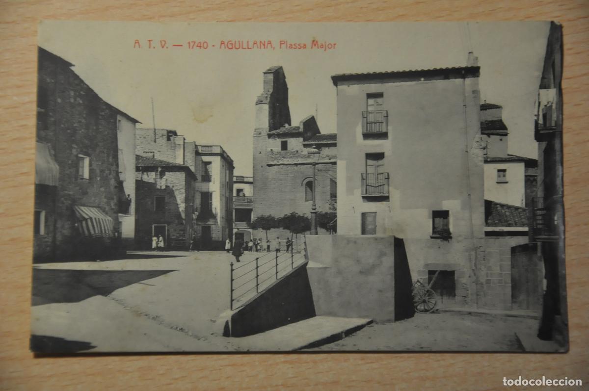 Postales: postal agullana, plassa major, atv 1740