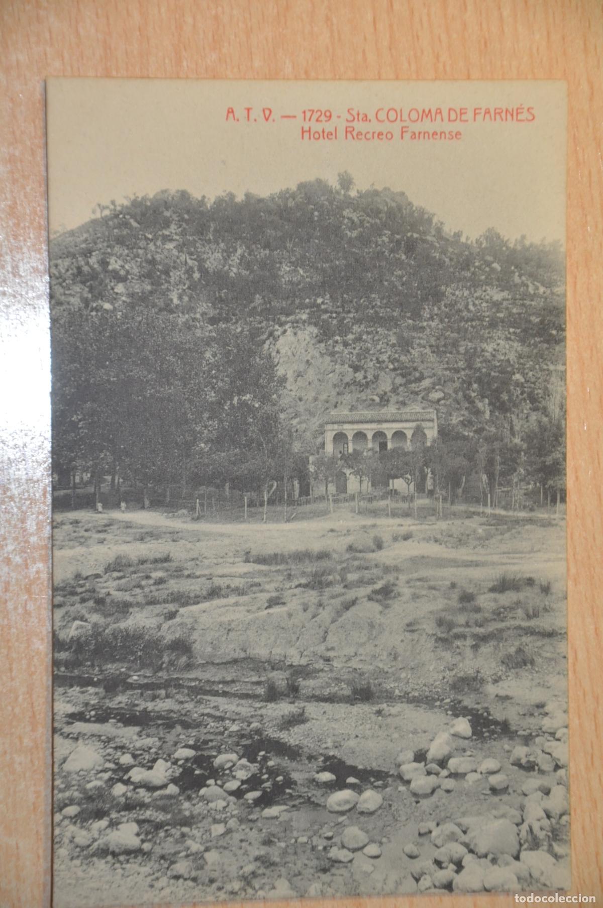 Postales: postal st.coloma de farners, hotel recreo farnense, atv 1729