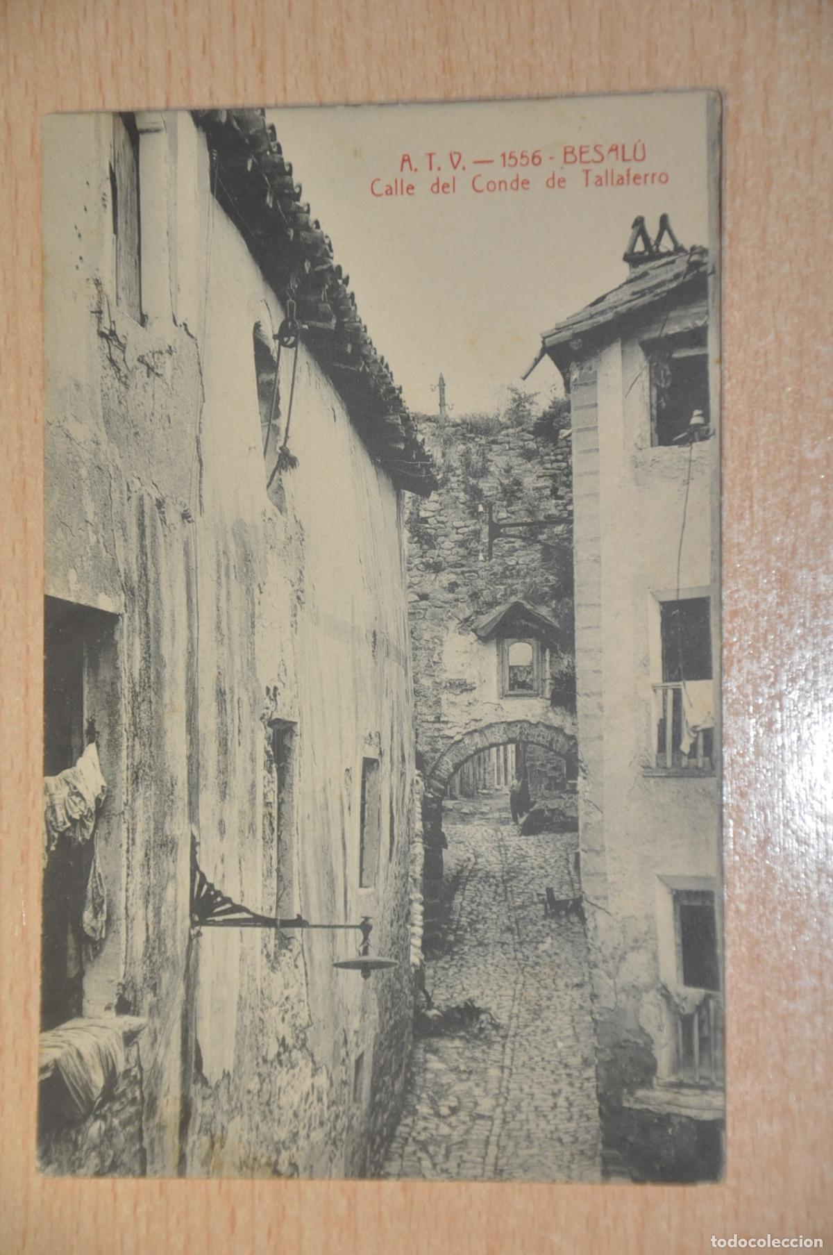 Postkarten: postal besalu, calle del conde de tallaferro, atv 1556
