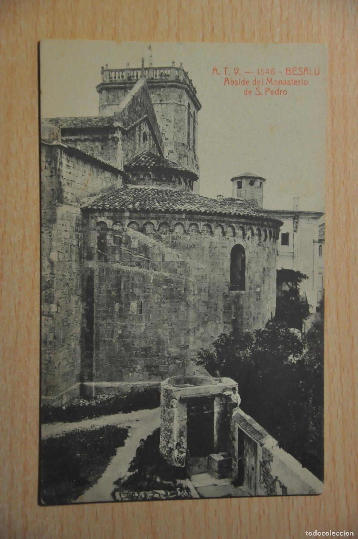 Postkarten: postal besalu, abside del monasterio de s. pedro, atv 1546