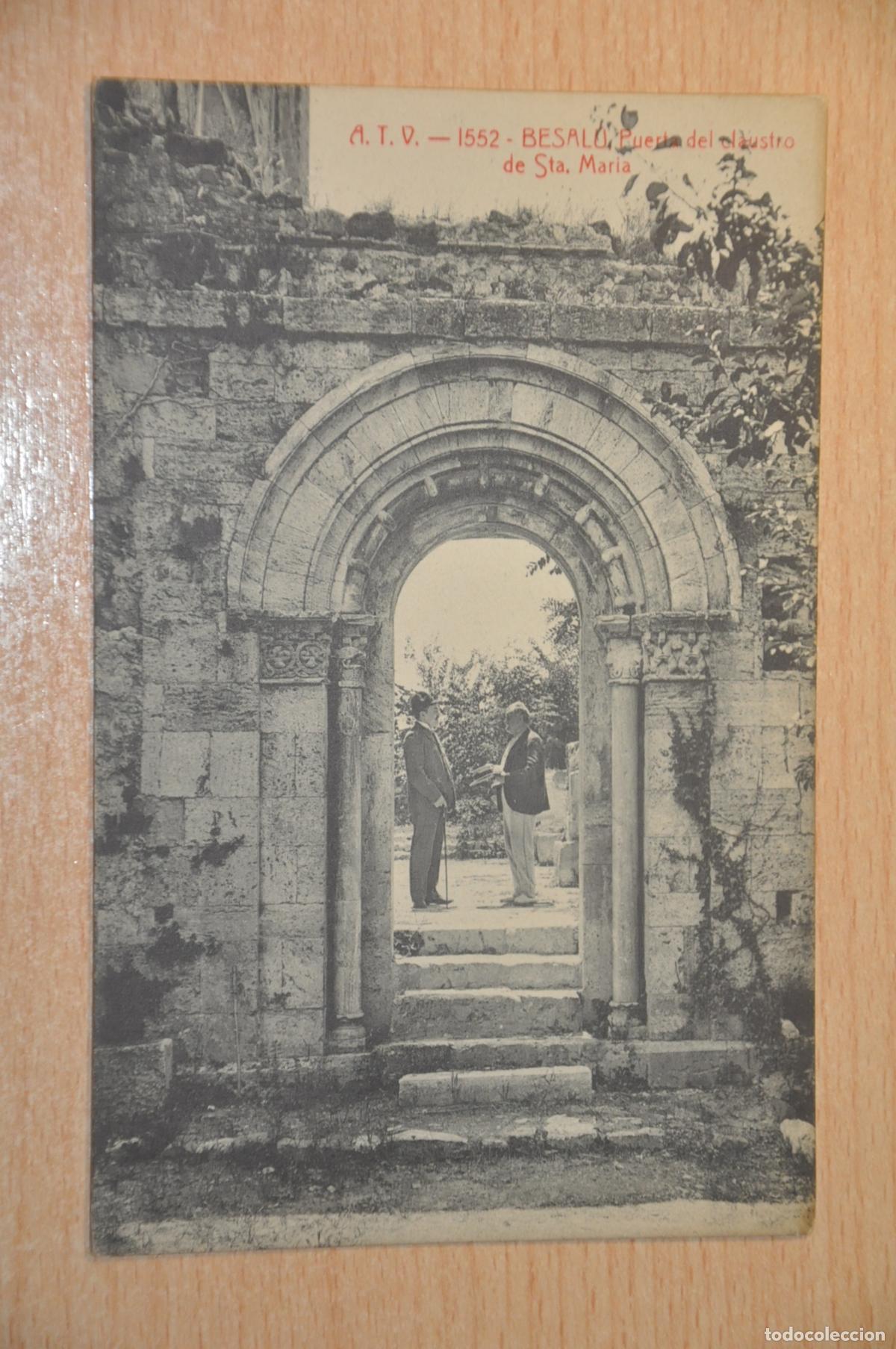 Postkarten: postal besalu, puerta del claustro de sta. maria, atv 1552