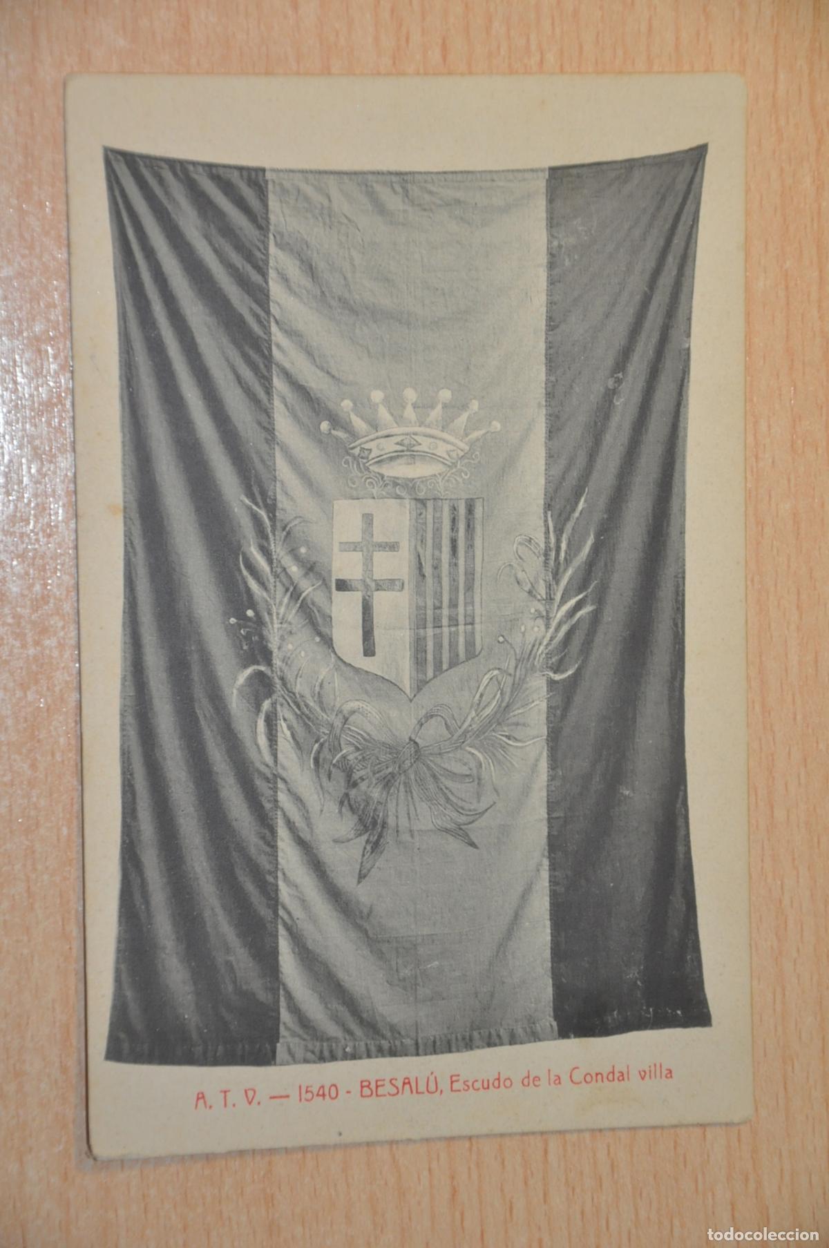 Postkarten: postal besalu, escudo de la condal villa, atv 1540