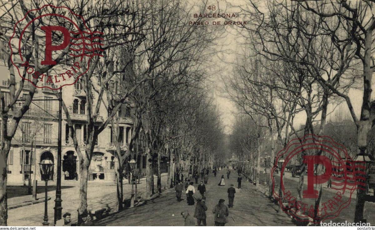 Postales: BARCELONA. PASEO DE GRACIA. - Foto 1