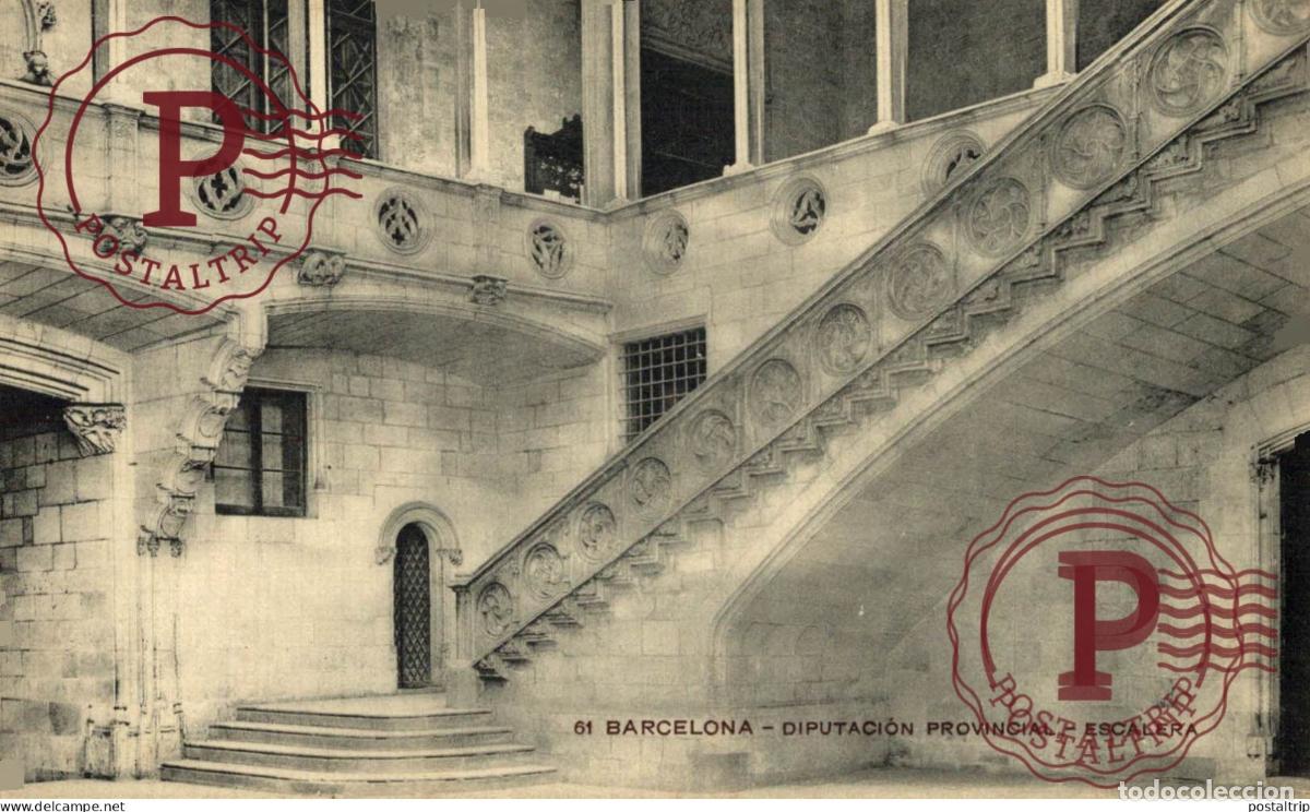 Postcards: BARCELONA. DIPUTACION PROVINCIAL ESCALERA.