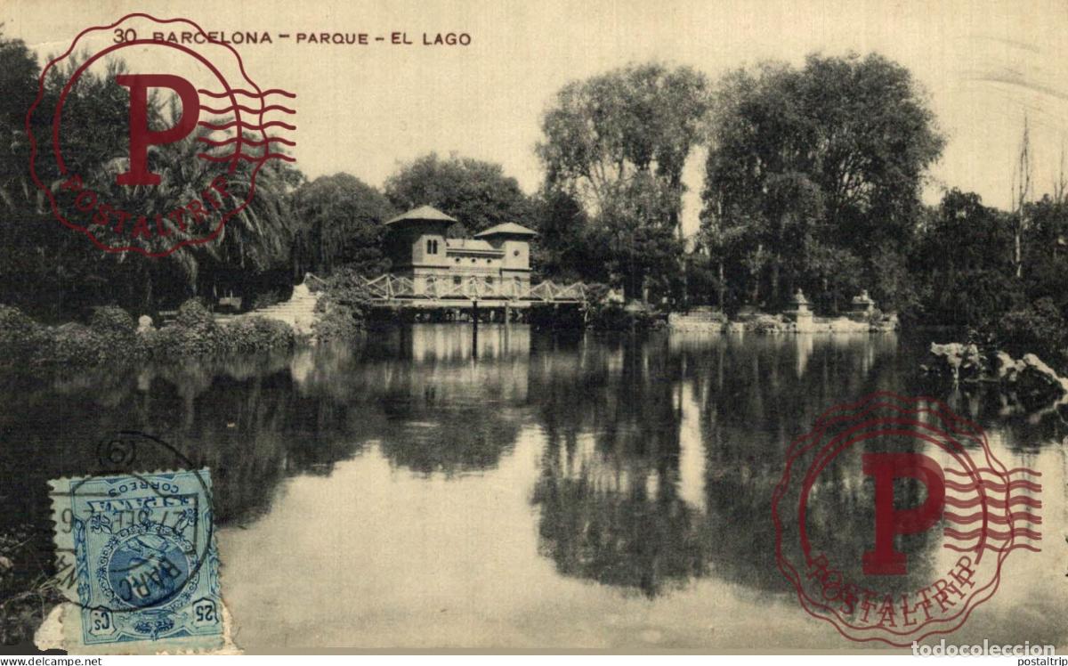 Postales: BARCELONA. PARQUE. EL LAGO.