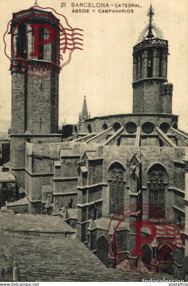 Postales: BARCELONA. CATEDRAL. ABSIDE Y CAMPANARIOS.