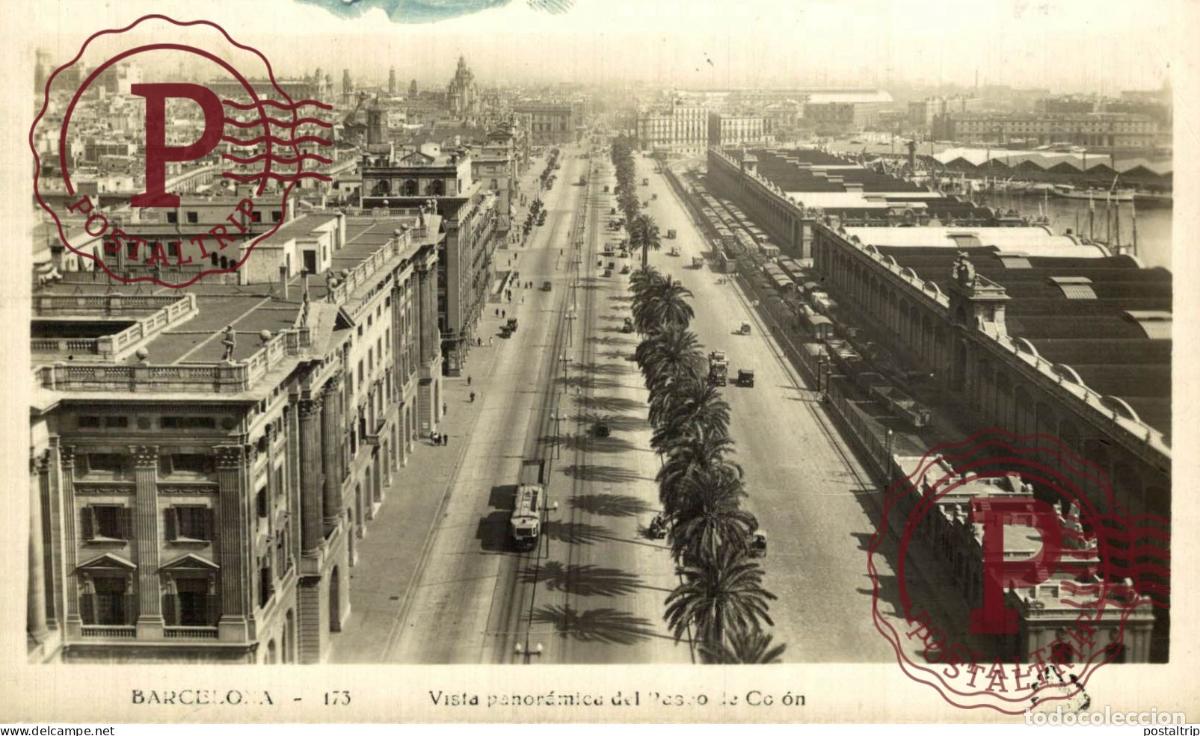 Postales: BARCELONA. PASEO DE COLON.
