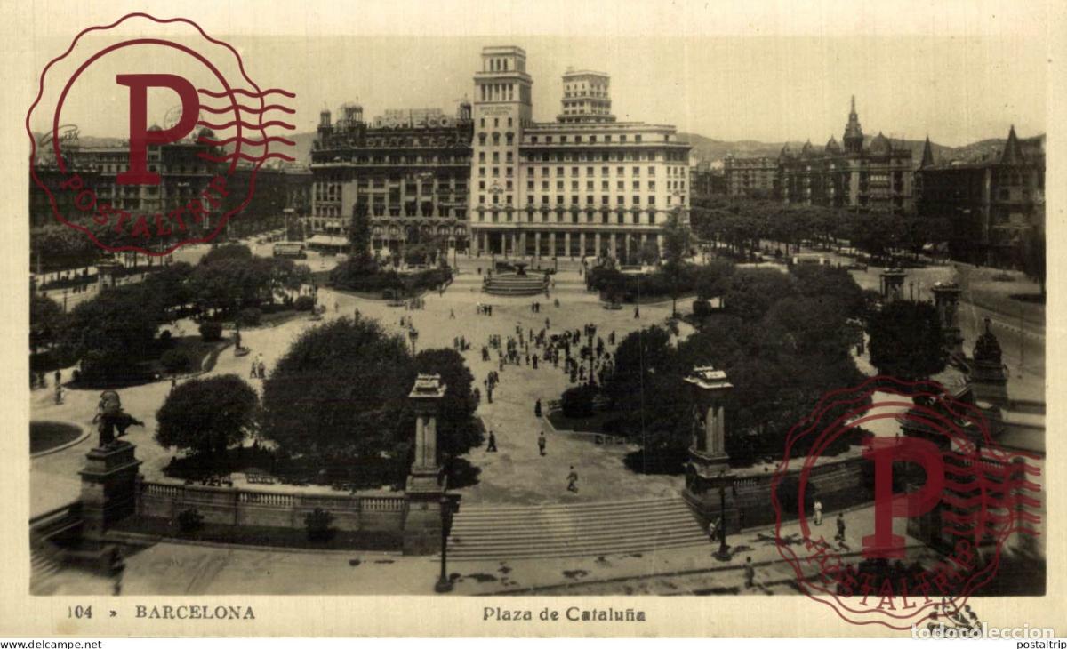Postales: BARCELONA. PLAZA DE CATALU&Ntilde;A.