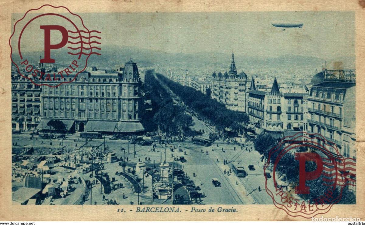 Postales: BARCELONA. PASEO DE GRACIA.