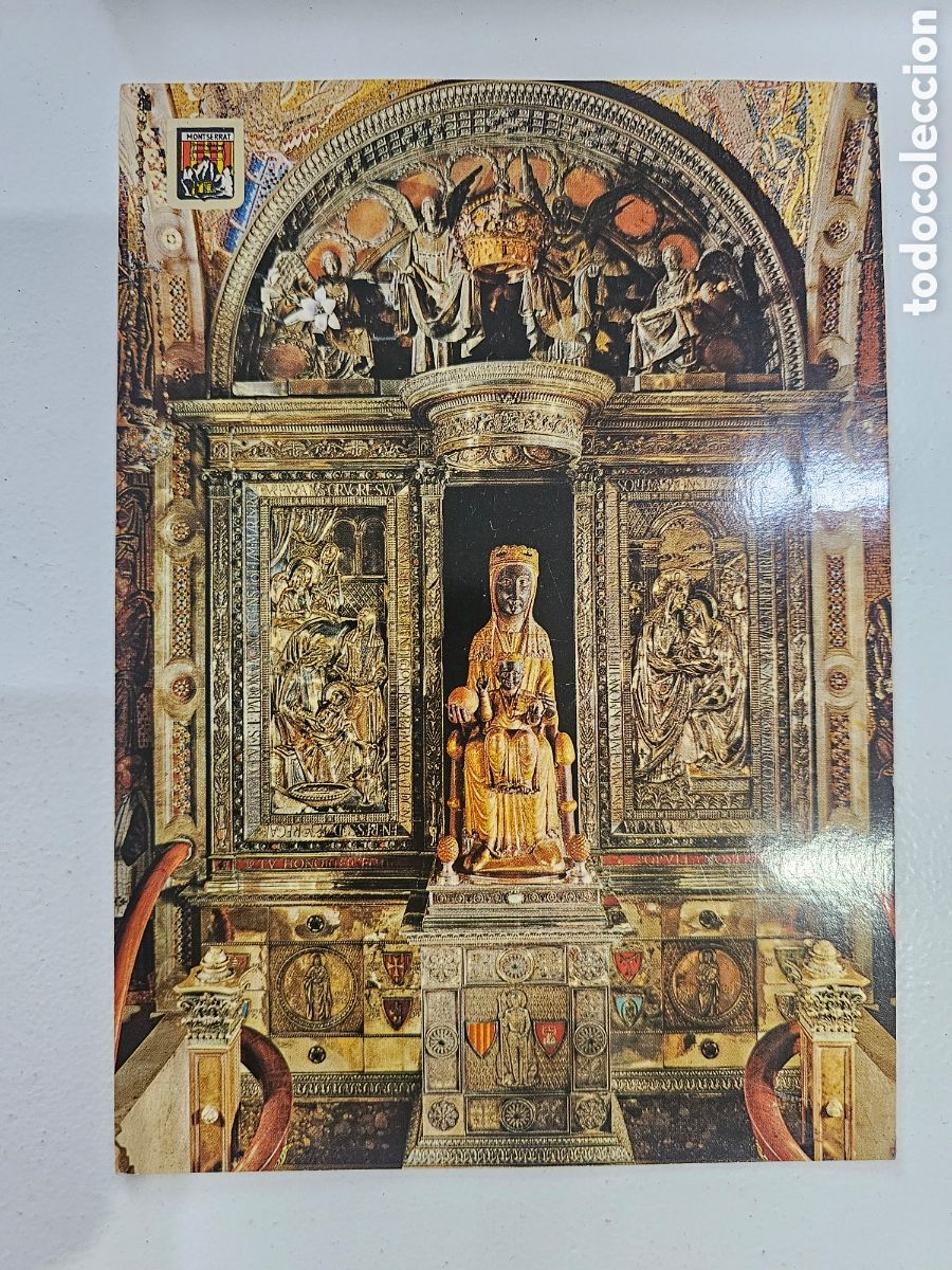 Cartoline: Postal de gran tama&ntilde;o Montserrat Trono de la Virgen FISA G1 1964
