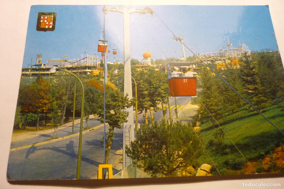 Postales: postal barcelona teleferico montjuich escrita