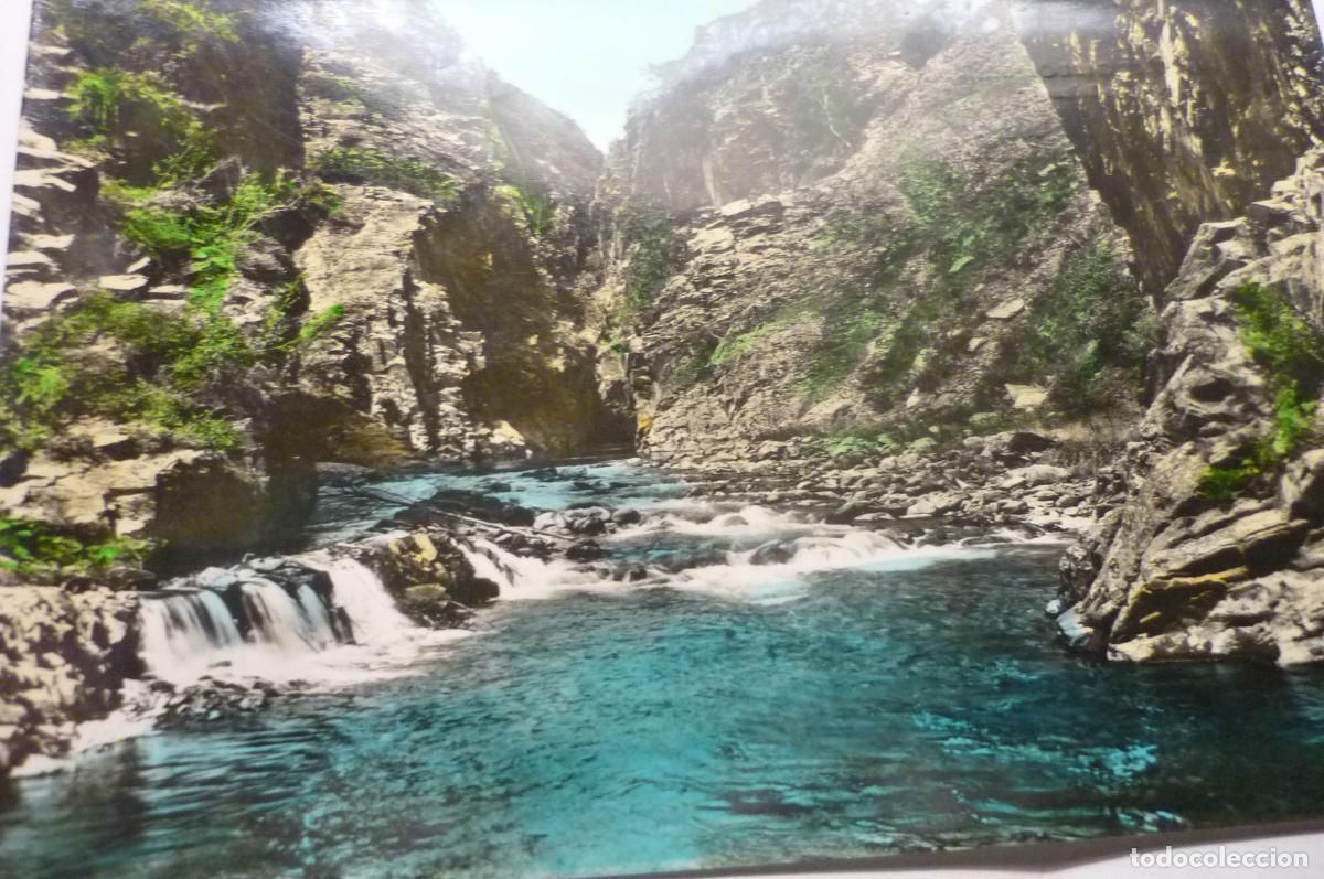 Postales: postal valle de cardos.-gorgues de balseda ooloreada cm