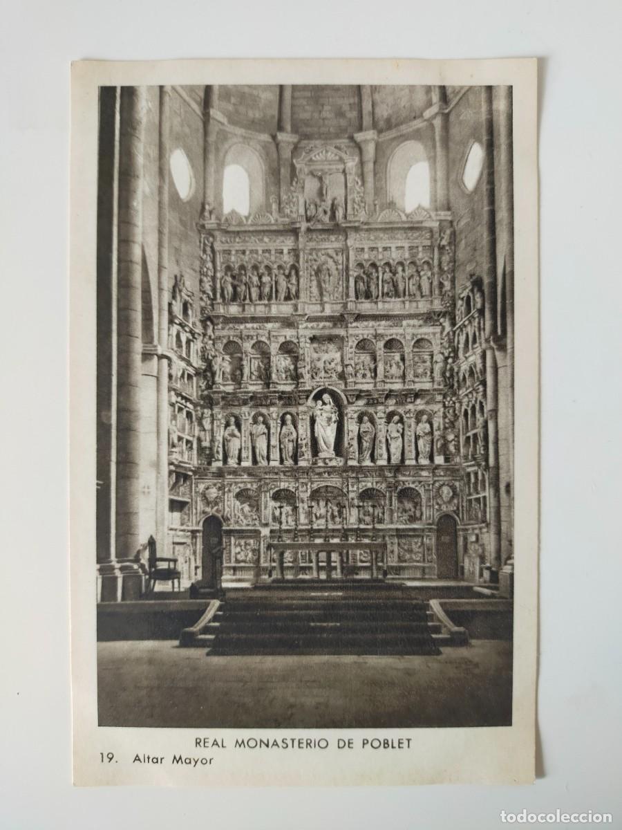 Postcards: Tarjeta Postal REAL MONASTERIO DE POBLET (TARRAGONA): Altar Mayor.