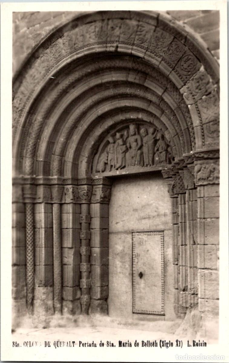 Postales: Sta. Coloma de Queralt - Portada de Sta. Mar&iacute;a de Belloch - Roisin -Ed. Asoc. Arqueol&oacute;gica- 139x88mm
