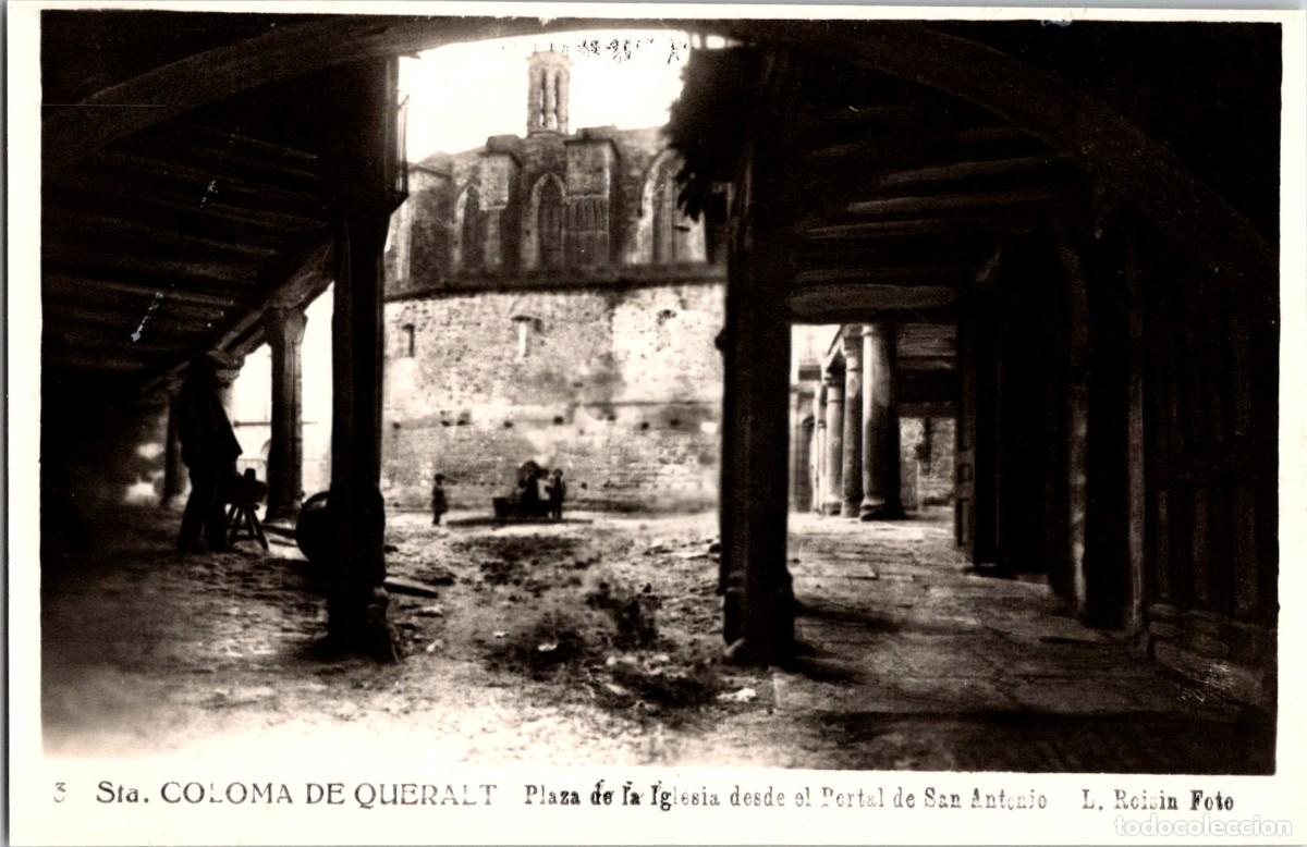 Postales: Sta. Coloma de Queralt - Plaza de la Iglesia desde el Portal de San Antonio - Roisin 3 - 139x91mm