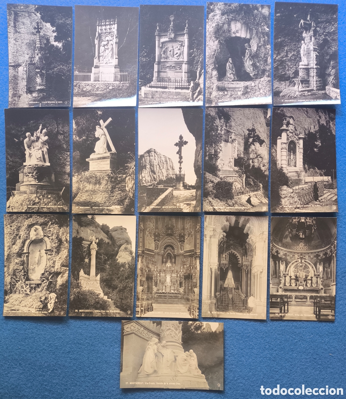 Postales: MONSERRAT MISTERO VIA-CRUCIS POSTAL FOTOGR&Aacute;FICA ED. JAIME VI&Ntilde;AS LOTE 16 BARCELONA C. 1910